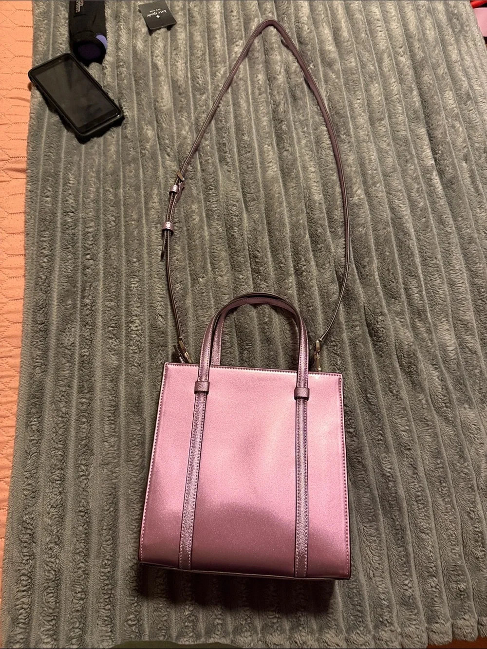 kate spade Metallic lavender Mini Tote Bag